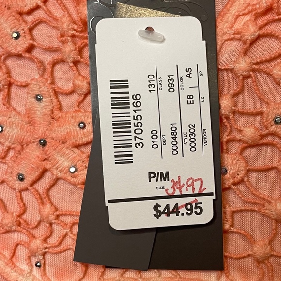 Christopher & Banks Petites Pink Coral Ombre Short Sleeve Shirt Size Medium - Picture 3 of 9